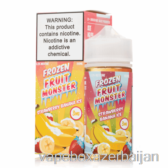 E-Juice Vape ICE Strawberry Banana - Frozen Fruit Monster - 100mL 3mg